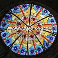 Chinese tiffany style stained glass dome ceiling for home decor hotel,church