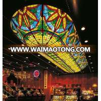 oval glass ceiling ellipse stained glass dome skylight