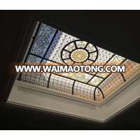 Australia style stained glass ceiling dome tiffany glass skylight dome with square shape