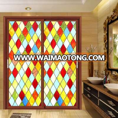 Tempered Stained glass curtain wall with decorative design