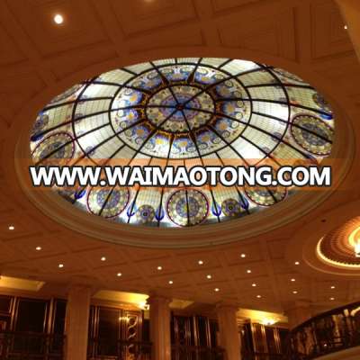 Tiffany style stained glass ceiling dome for lobby decorative