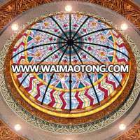 Custom design stained glass ceiling dome for skylight decoration