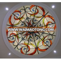 stained glass roof ceiling dome with customized patterns