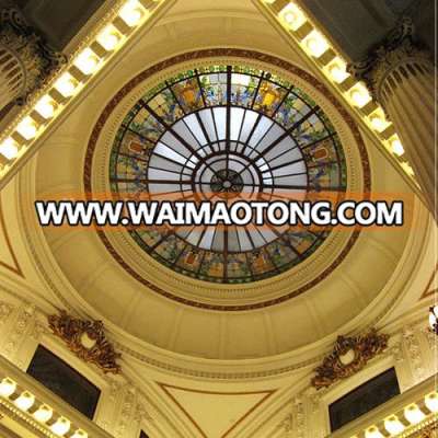 Stained Glass tiffany stained glass ceiling dome with Metal frame