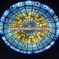 Islamic style glass dome tiffany glass ceiling stained glass dome for mosque or lobby decorative