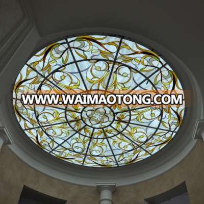 Tiffany Steel Dome Structure Stained Glass Dome Skylight