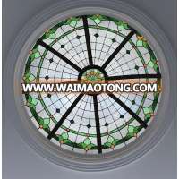 New style tiffany stained glass dome with curved glass window