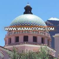 Prefabricated Steel Structure mosque dome with  GRC and  glass mosaic pattern