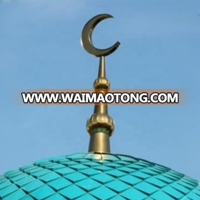 Islamic dome  stainless steel  brass moon crescent for mosque minarat